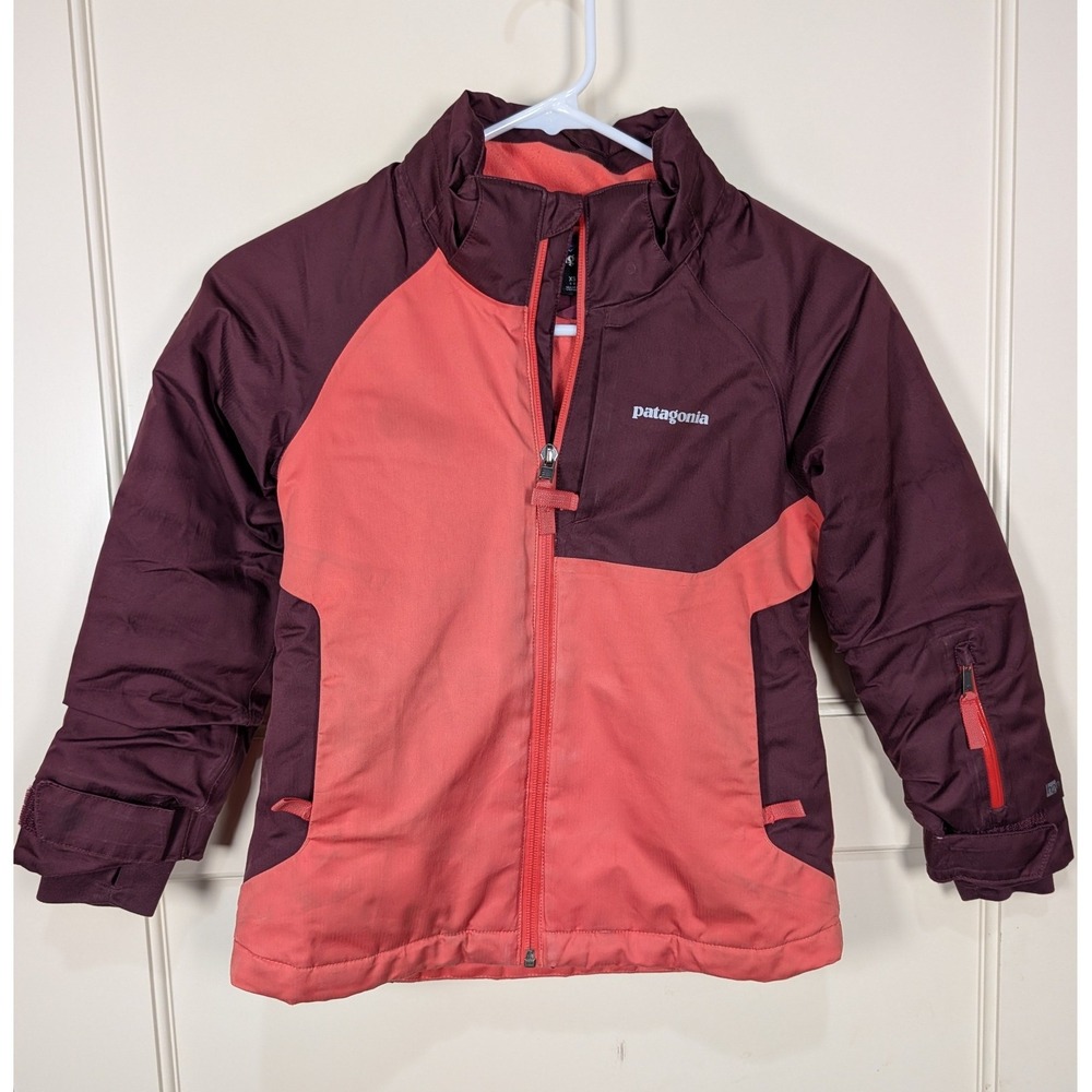Patagonia Kids H2No Insulated Ski Jacket Burgundy Coral XS 5-6 Waterproof